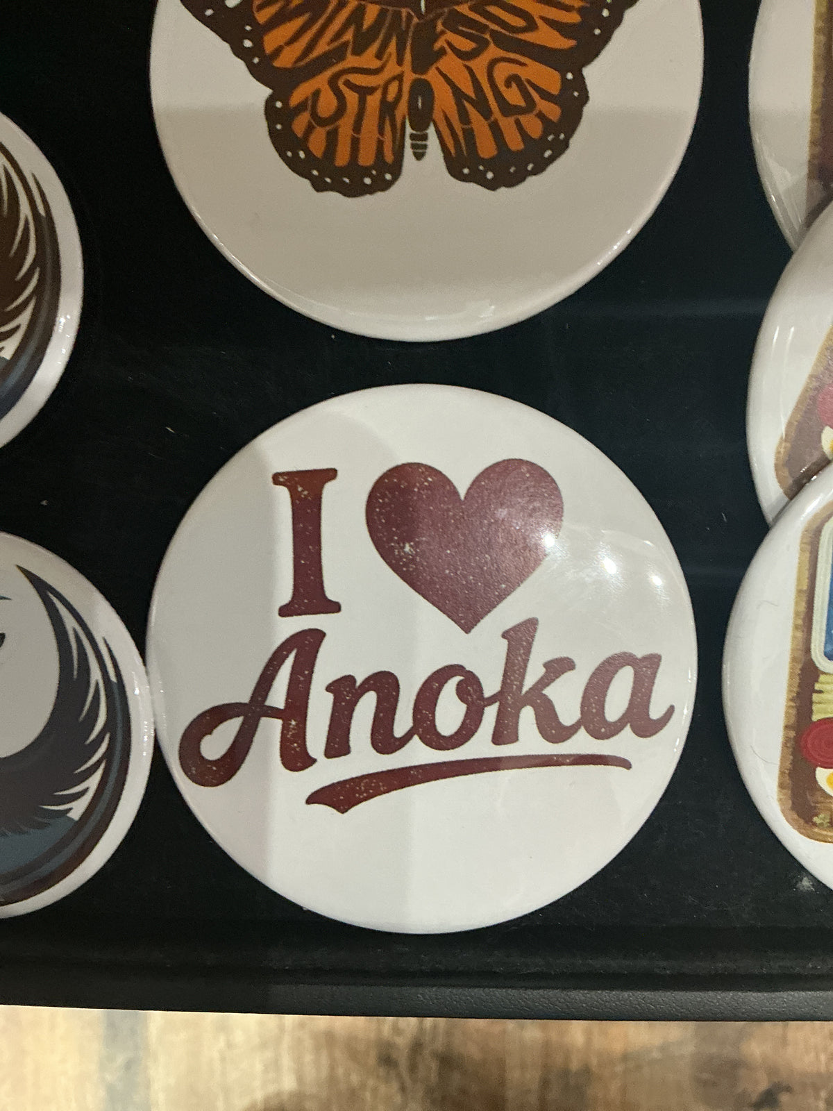 I Heart Anoka Button 3'